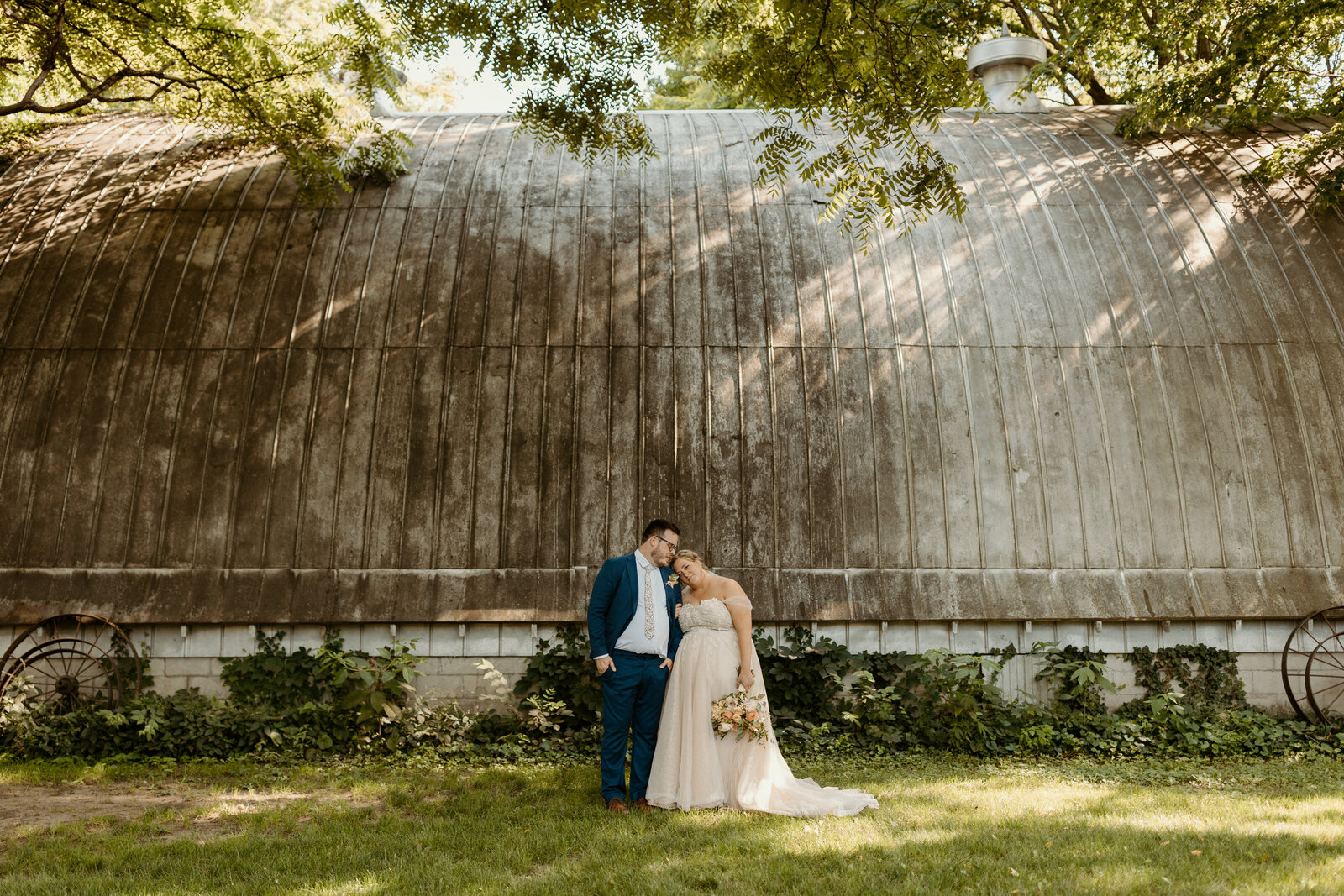 Wedding at the Vintage Rose Barn in Gobles, Michigan.