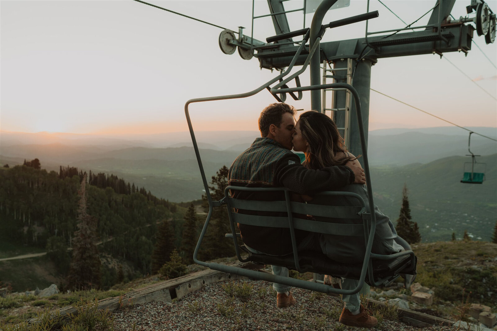Summer romantic wedding proposal photos mountain in Aspen, Colorado