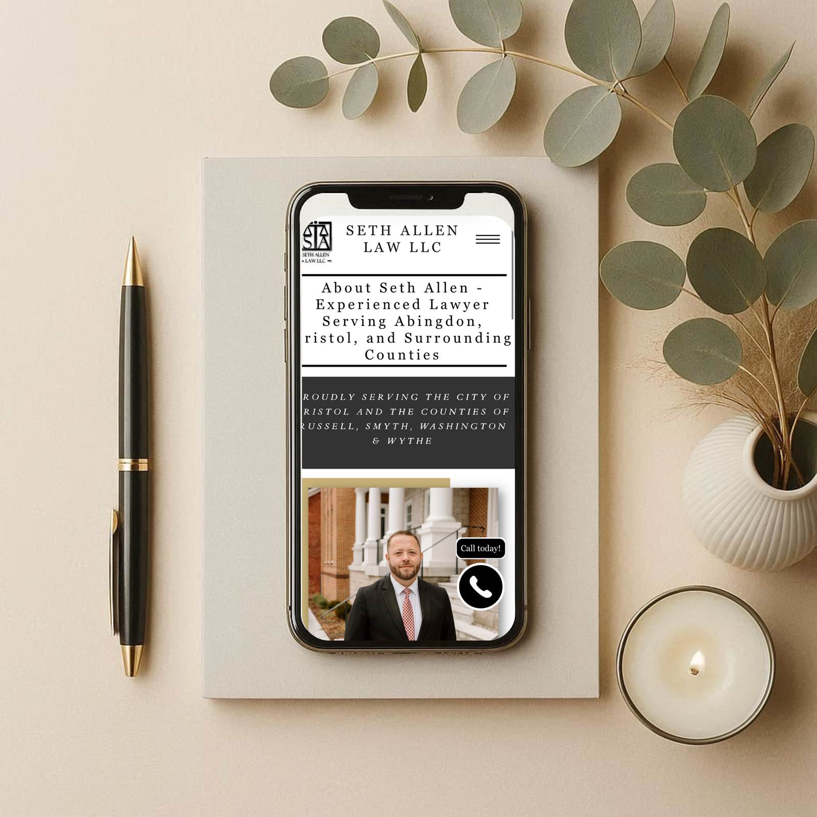 AI-generated cell phone showing the mobile version of the Project 1 about page, highlighting responsive layout and mobile-optimized design by Taylor Reichart