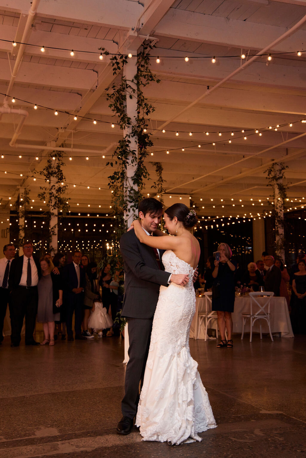 bride-groom-first-dance-twinkle-lights