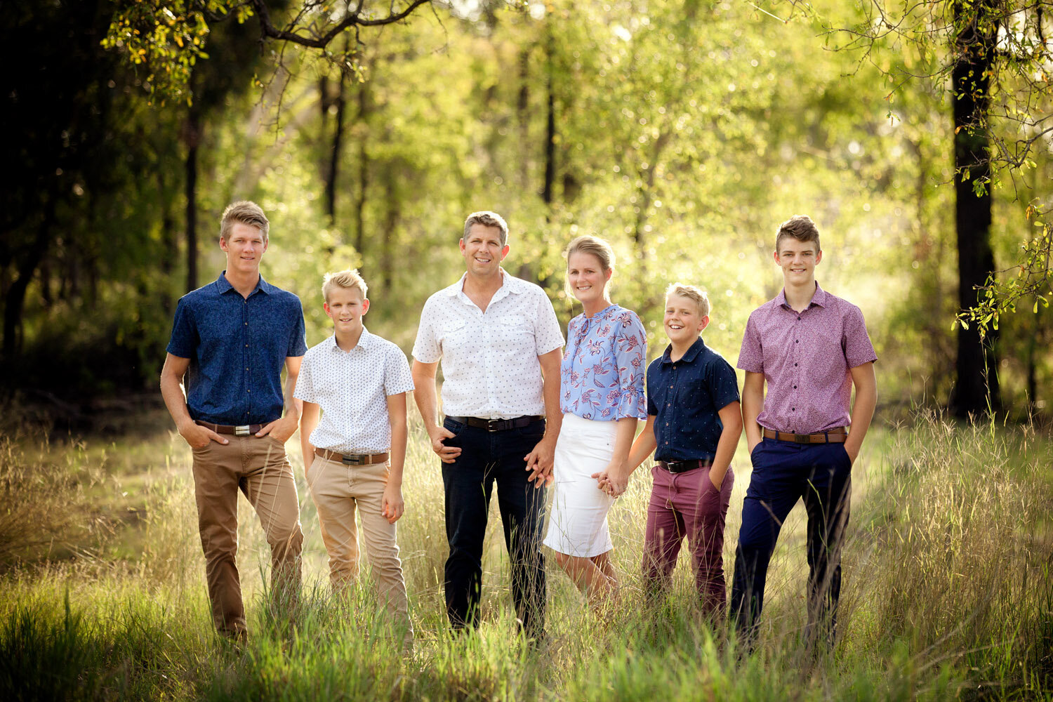 family in field taken Emerald, QLD