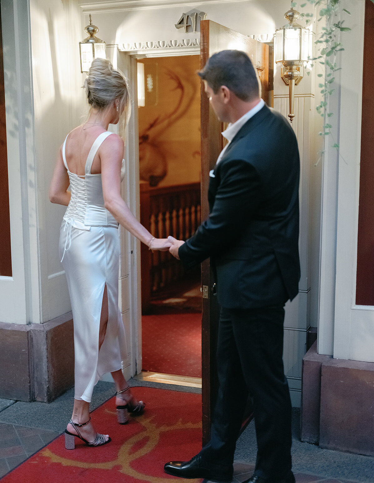 Bride and Groom Portrait Aspen Rehearsal Dinner Caribou Club
