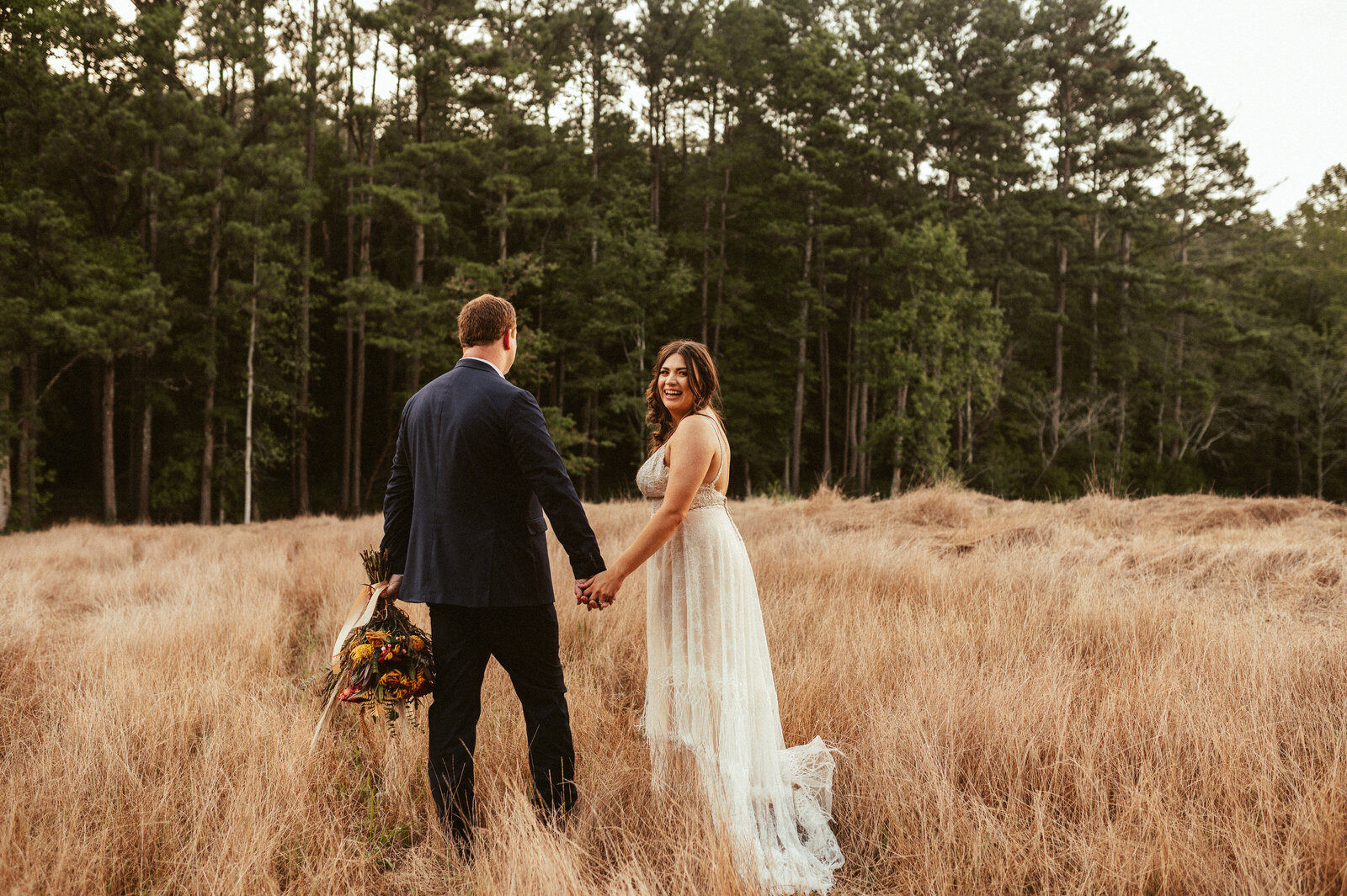 Bride and Groom Field Photography