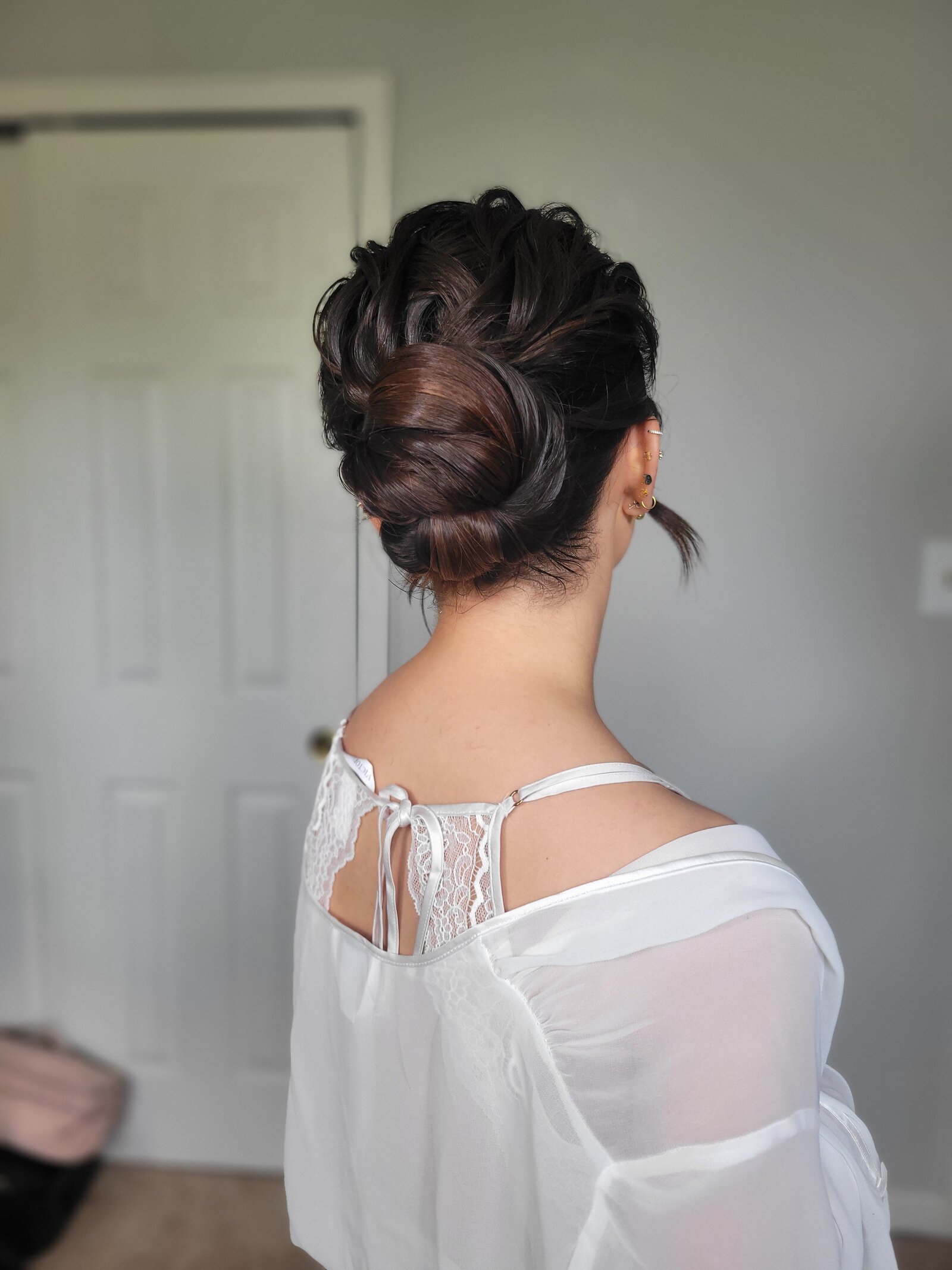 Textured updo back