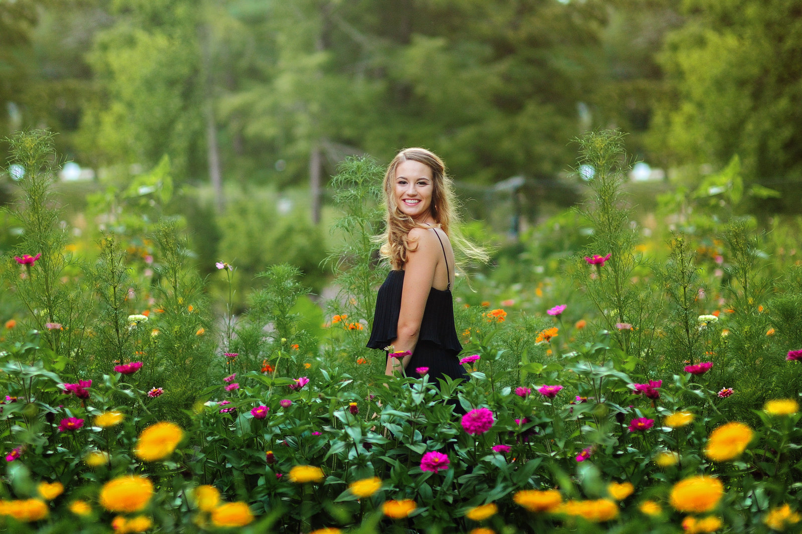 Senior Girl in Flowers