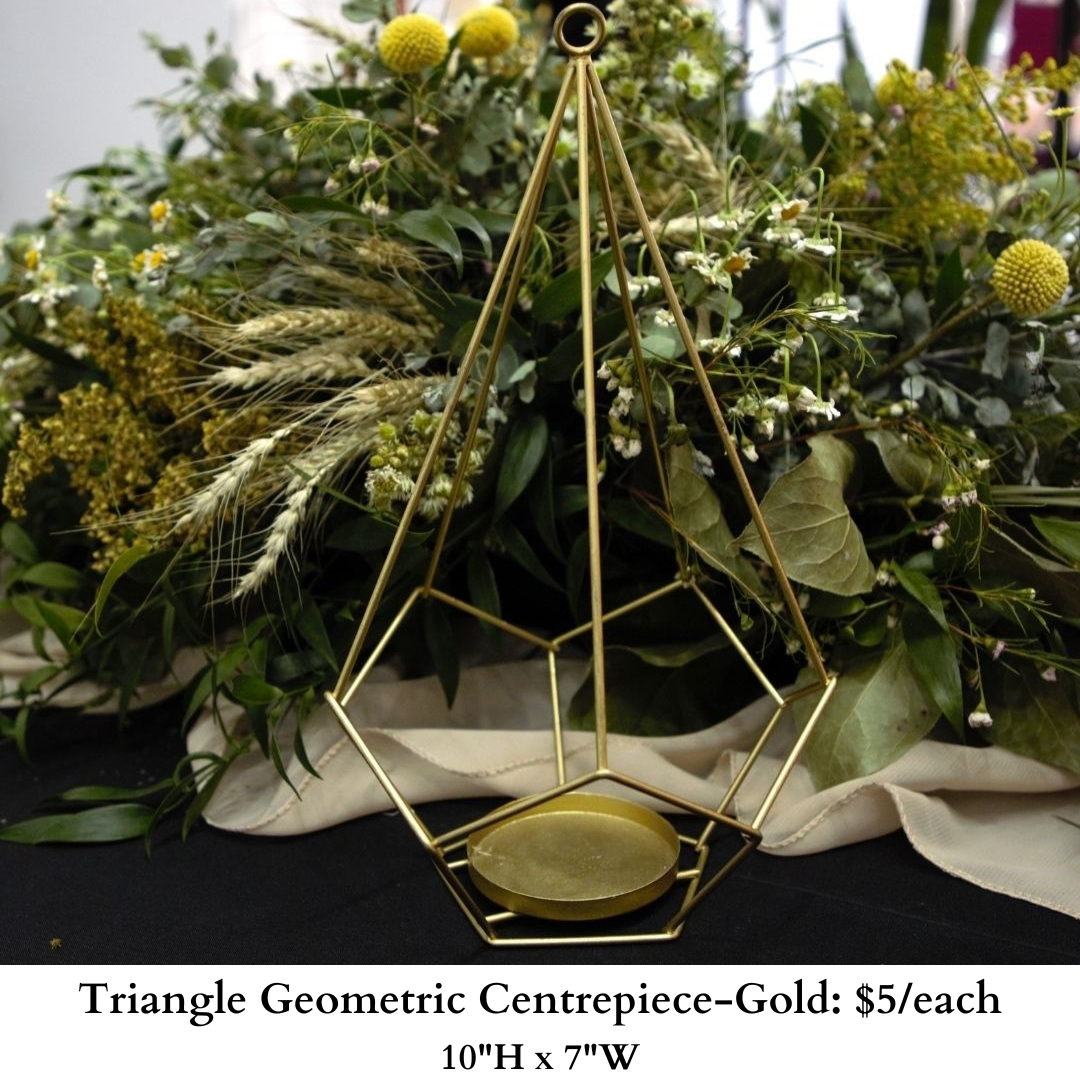 Triangle Geometric Centrepiece-Gold-714