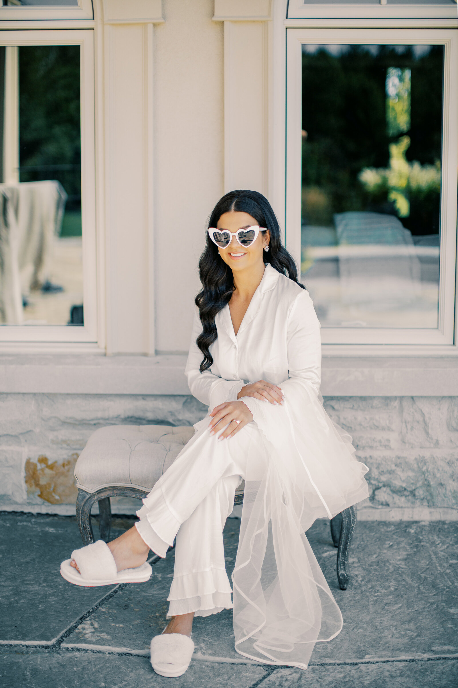 White Bridal Sunglasses