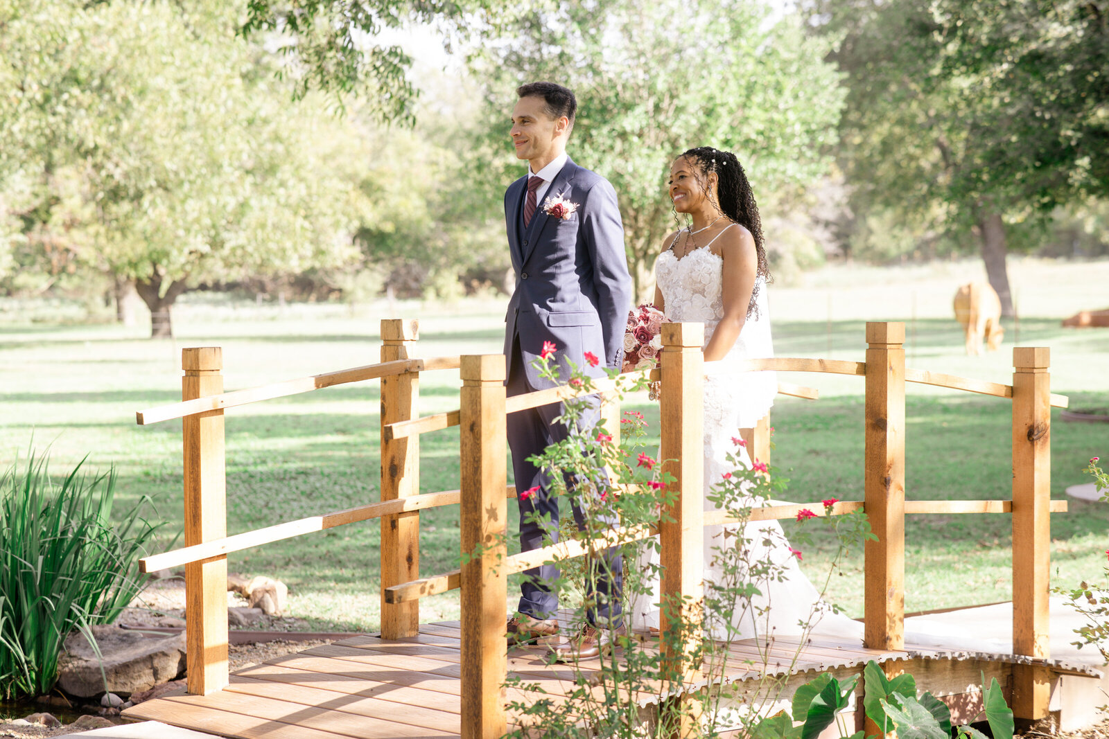 Bride and groom photoshoot outdoor before wedding