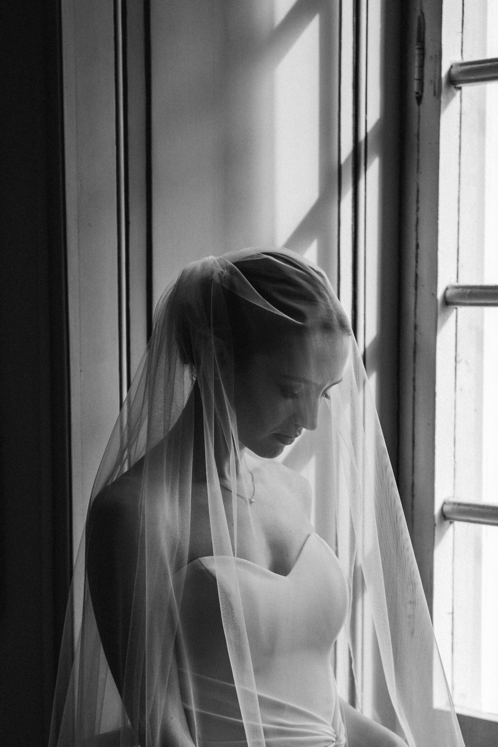 Zwart-wit huwelijksfotografie