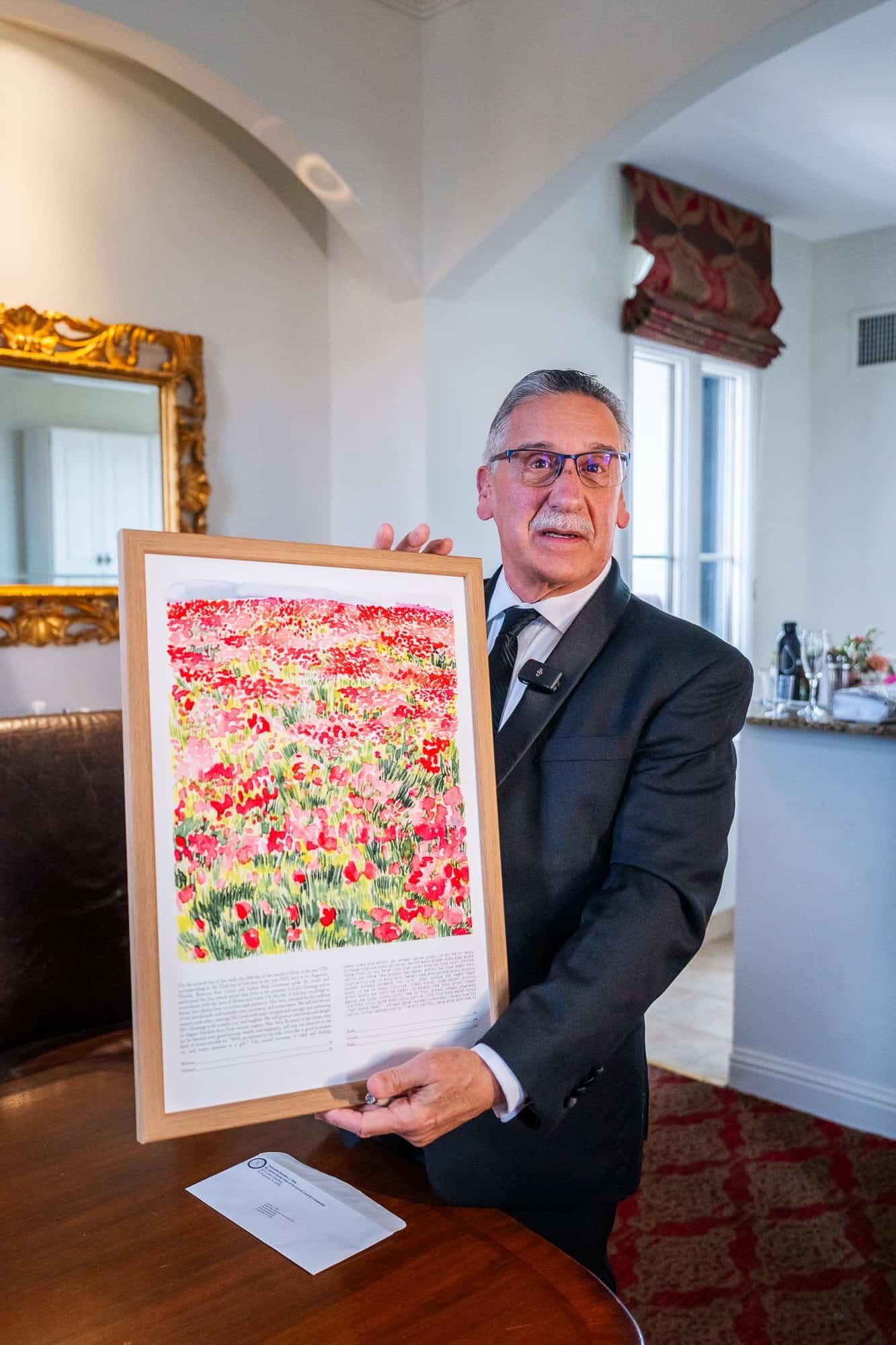 signing of the Ketubah at jewish wedding - Casa Monica Wedding venue in St Augustine