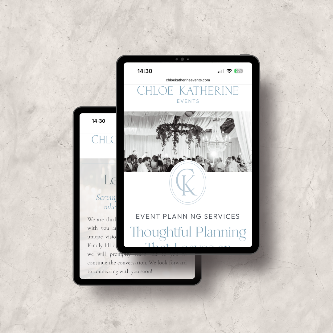 Luxury Branding Design for Chloe Katherine Events an East Coast Wedding Planner