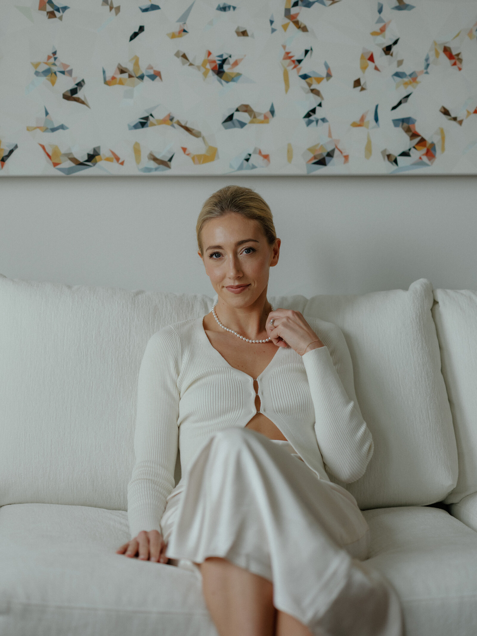 Bride with glowing skin and minimal makeup in San Francisco
