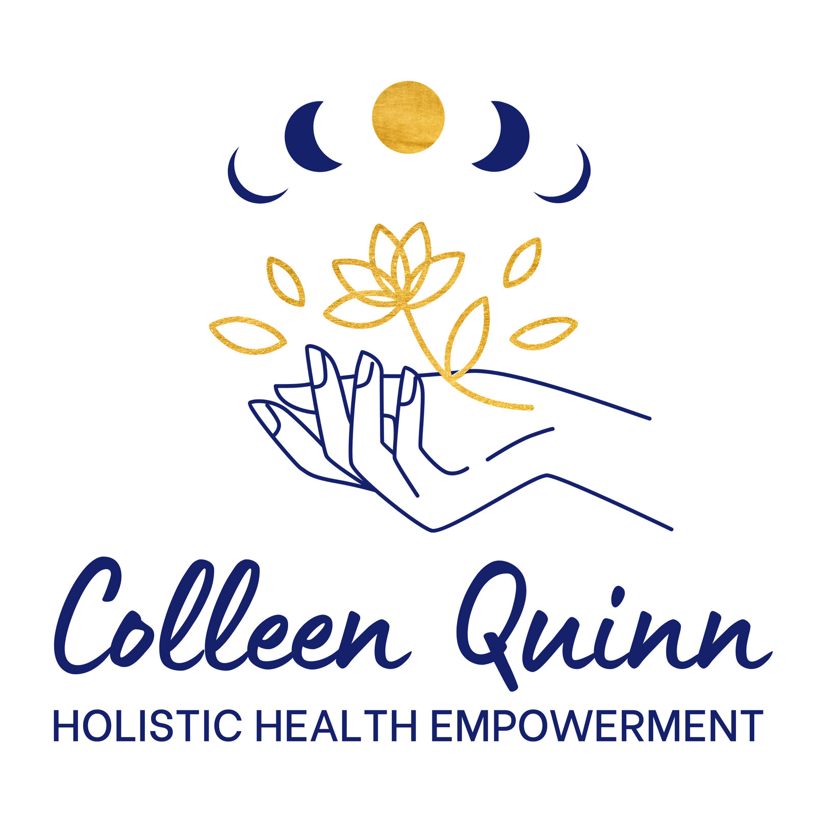 Colleen Quinn Logos Blue and Gold
