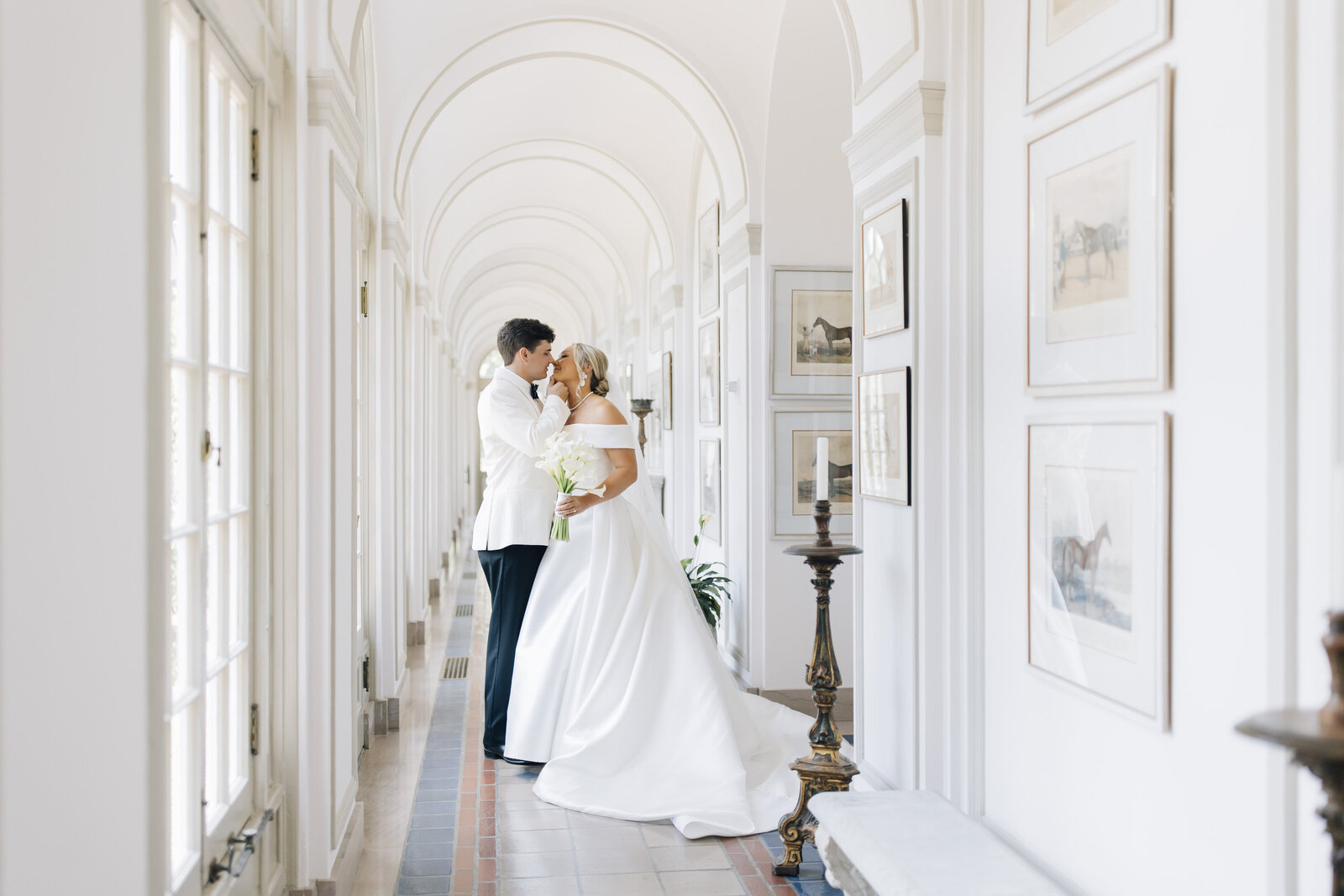Luxury bride and groom portrait at Pebble Hill Plantation.