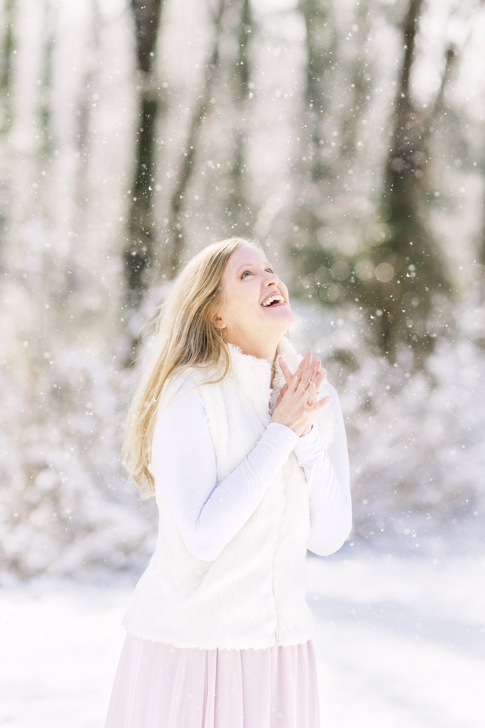 snow portrait session north carolina photographer