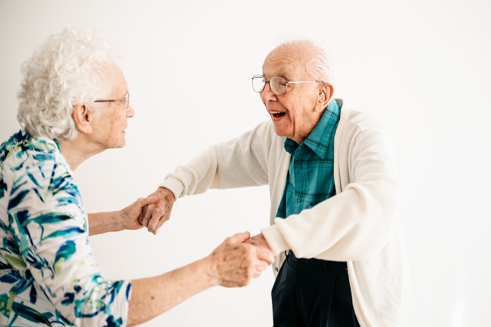 new light studio dancing grandpa