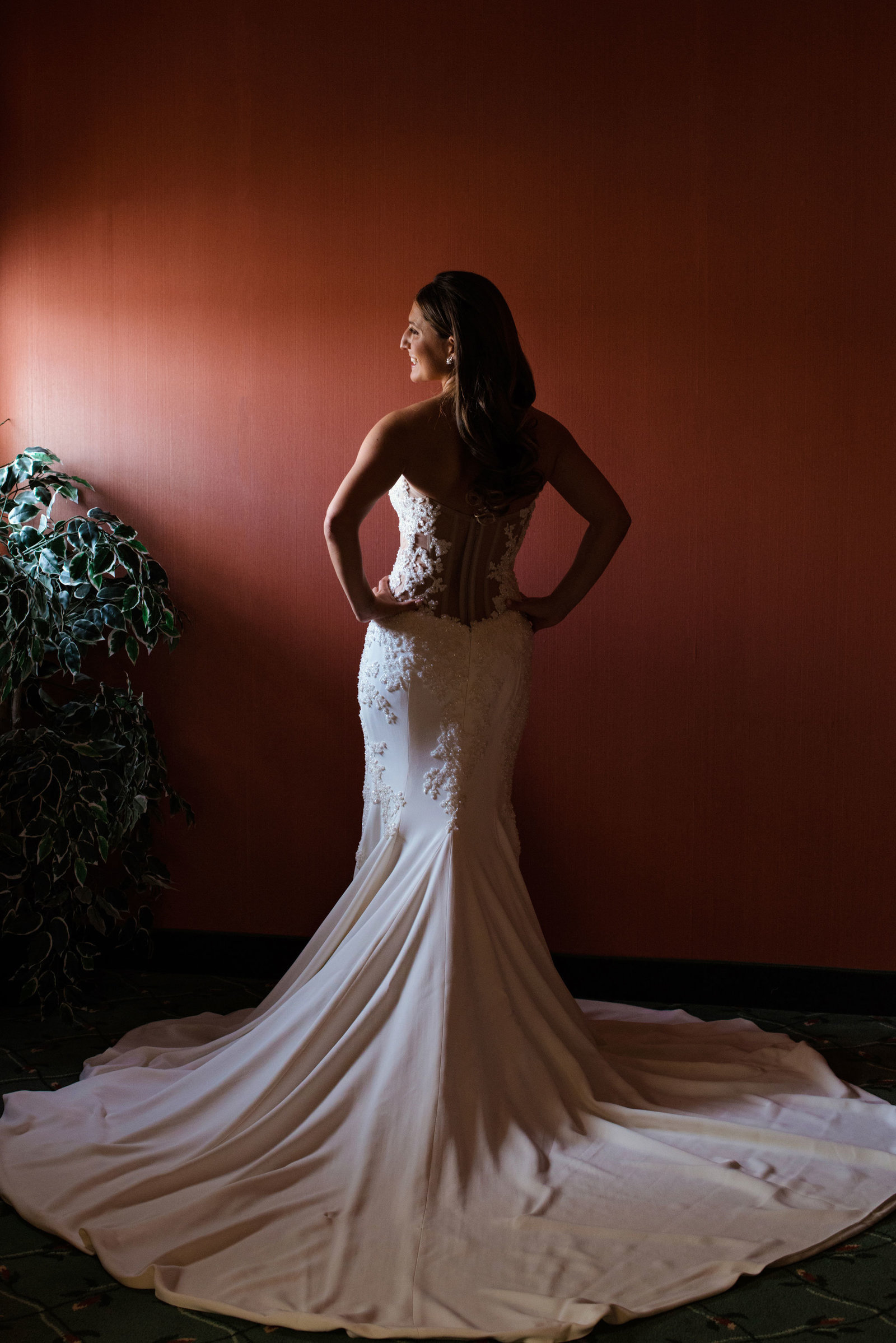 bride ready for her big day at Glen Head Country Club