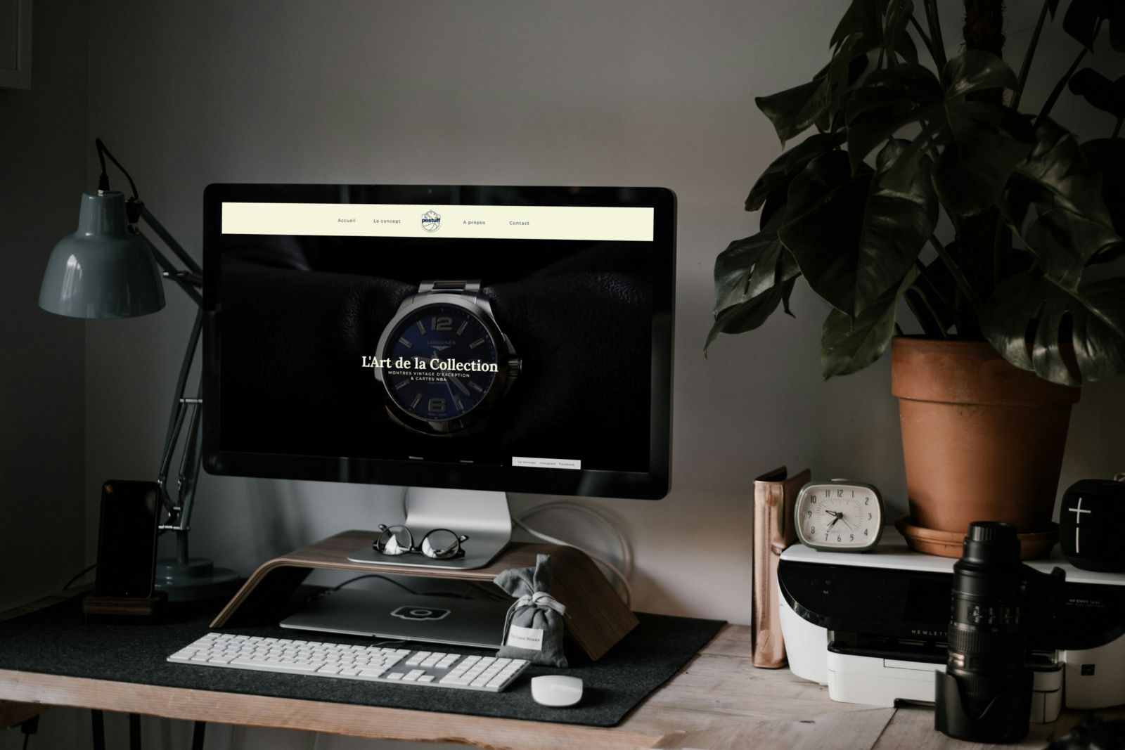 Aperçu du site internet d'un collectionneur de montres et cartes: