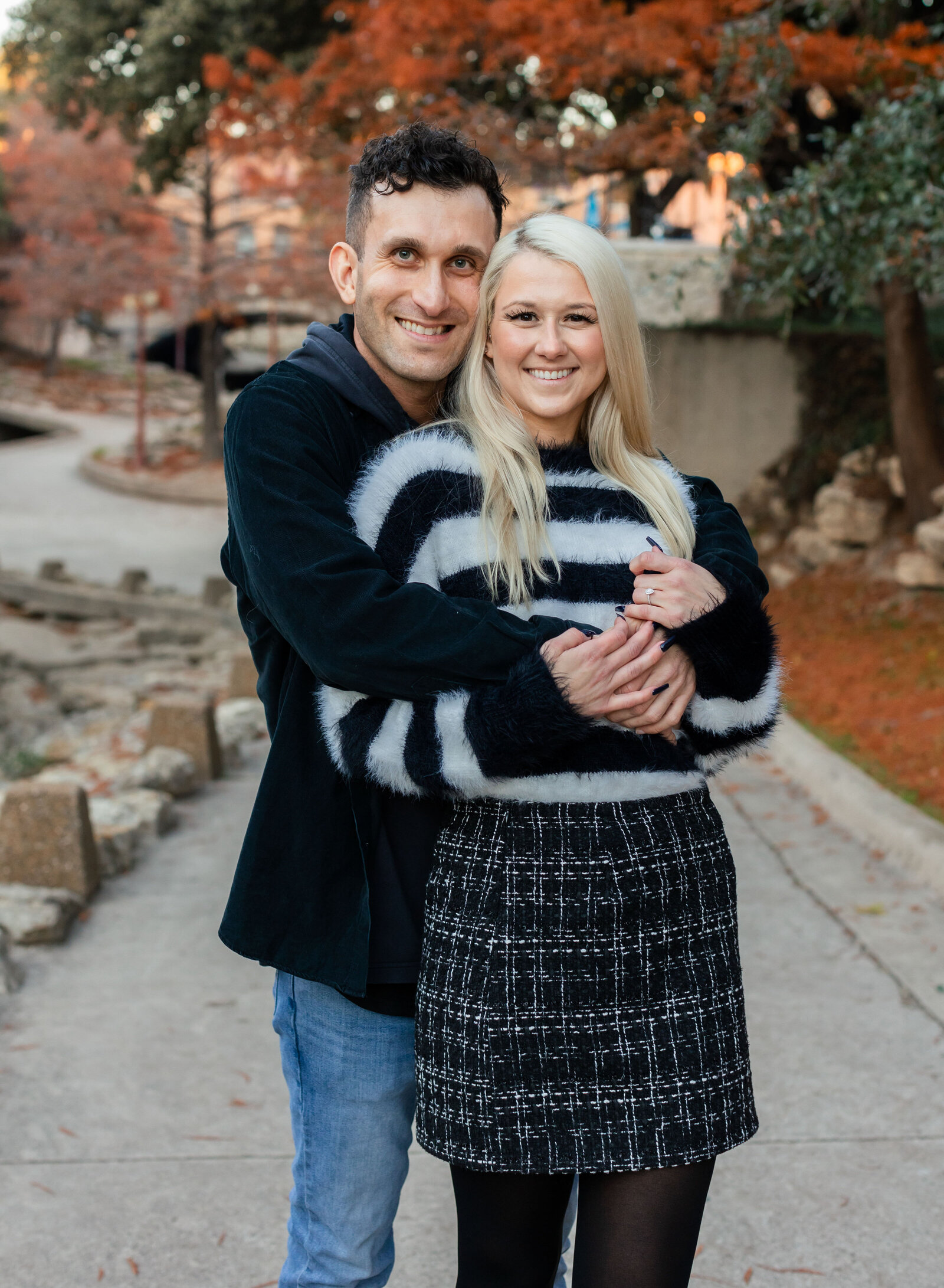 newly engaged couple