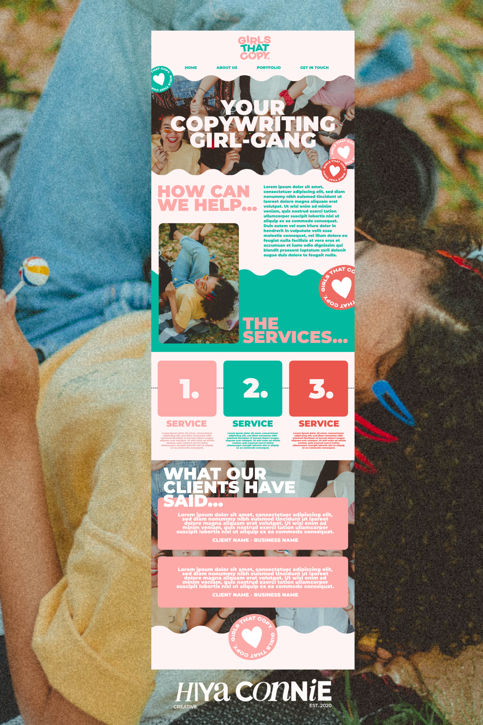 Girls that Copy Website Design Homepage