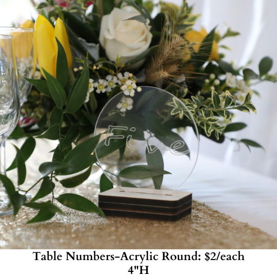 Table Numbers-Acrylic Round-449