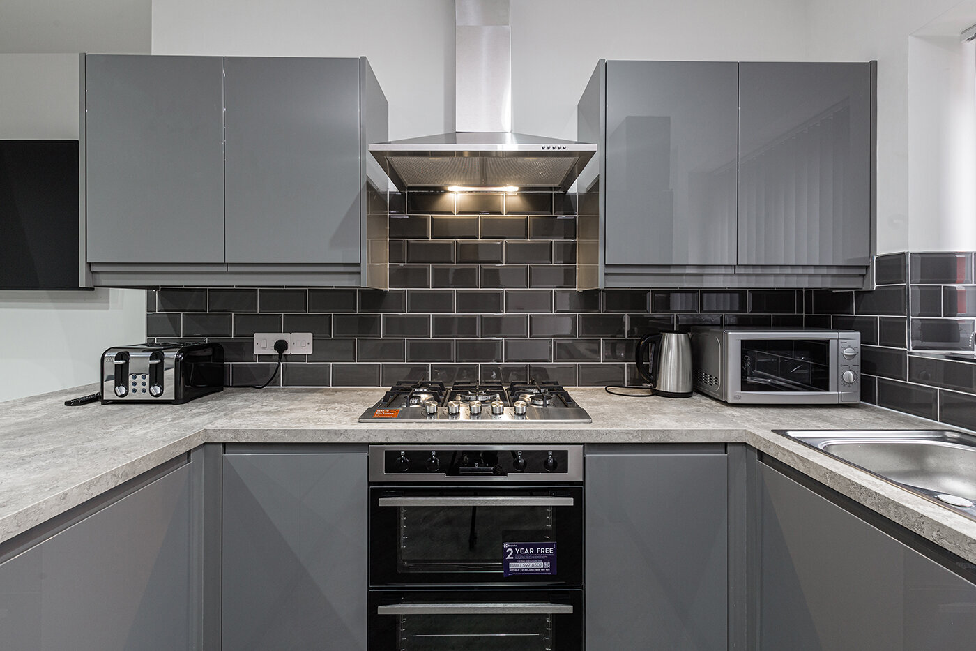 real estate property photography liverpool grey kitchen