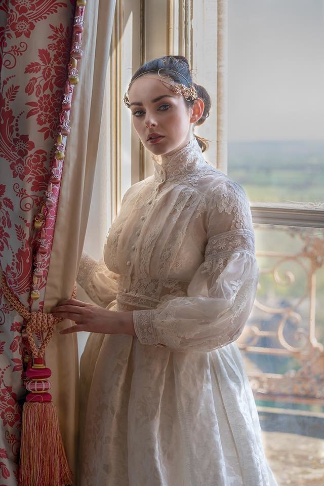 Edith-ivory-lace-silk-high-neck-sleeve-wedding-dress-JoanneFlemingDesign-PhotoPaul (1)