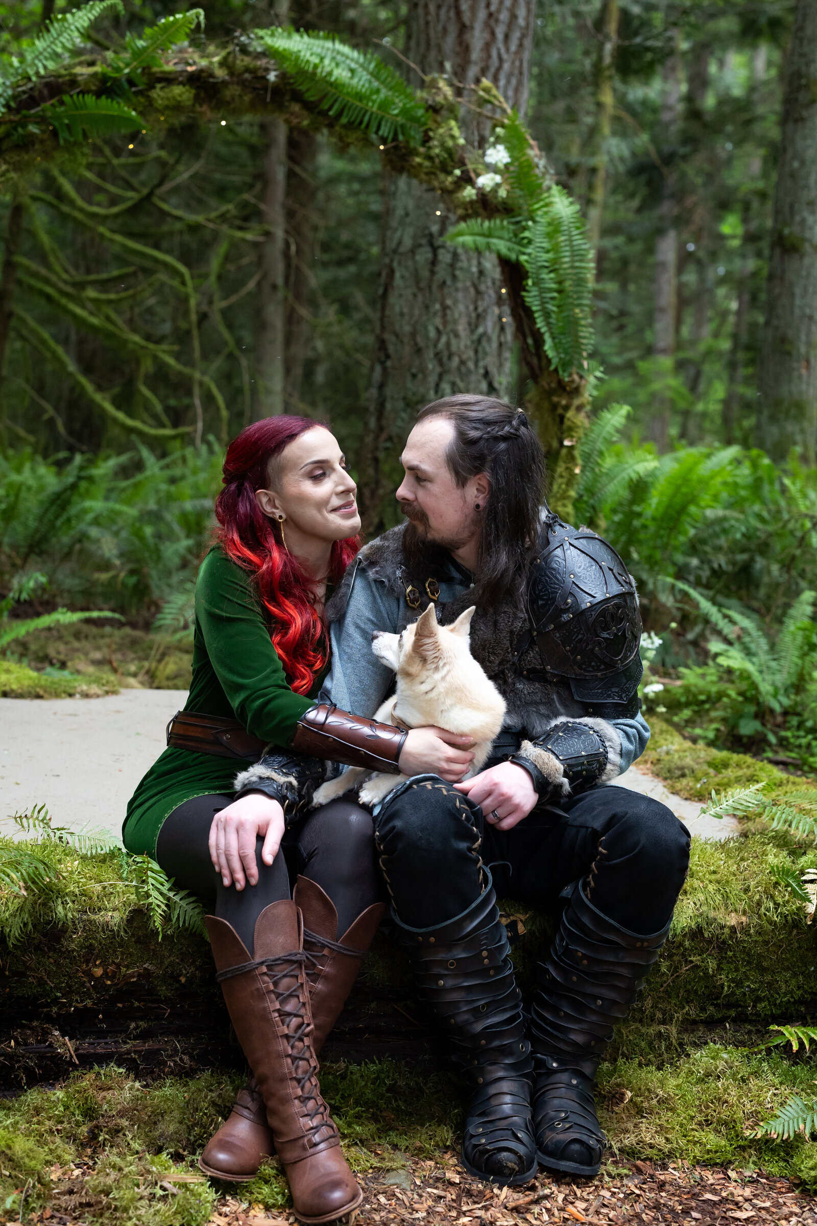 elopement wedding seattle forest photo