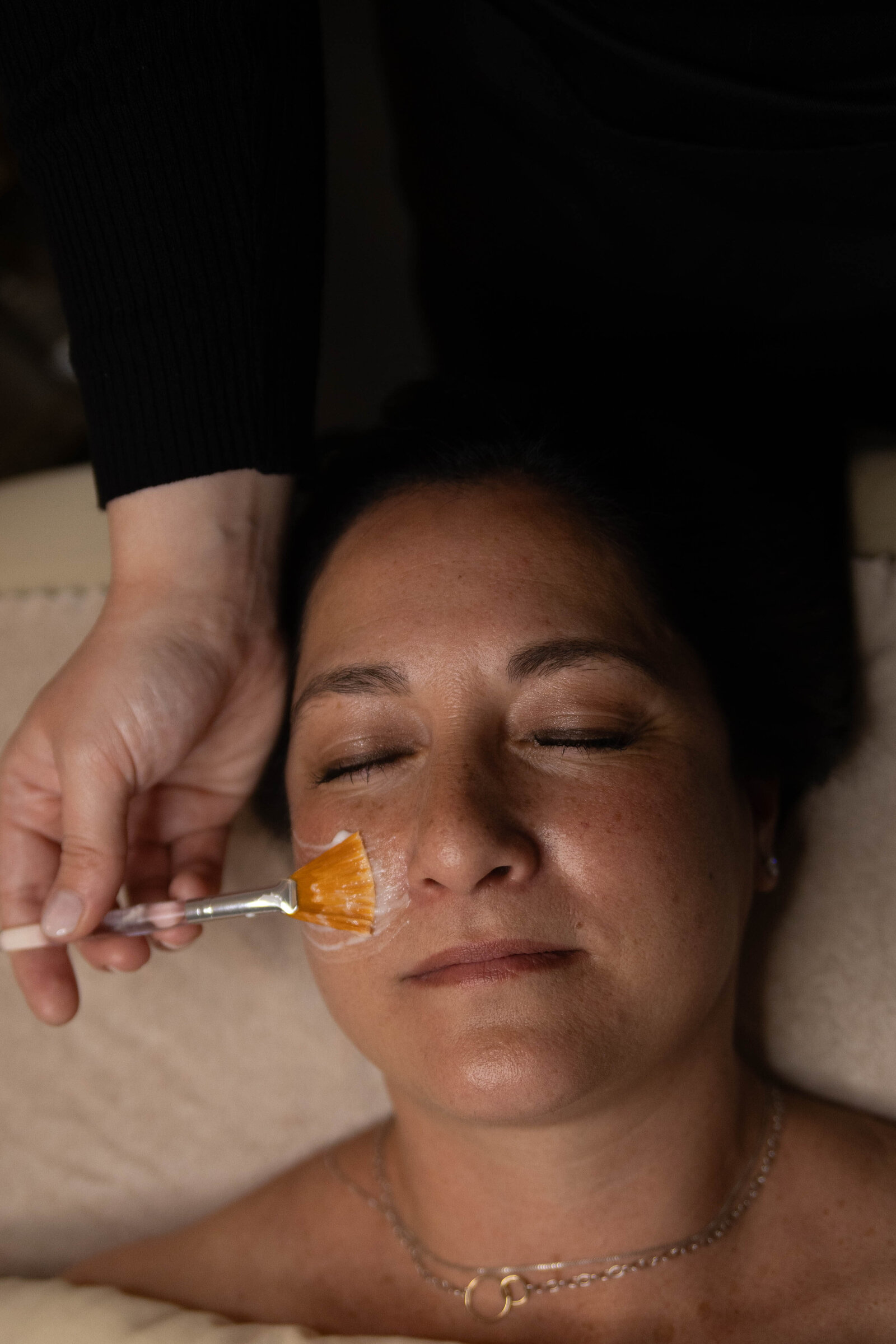 Professional skin care services at Maven + Grace Salon in McMinnville, Oregon, including custom facials, waxing, brow shaping, and lash tinting—all tailored to support radiant, healthy skin.