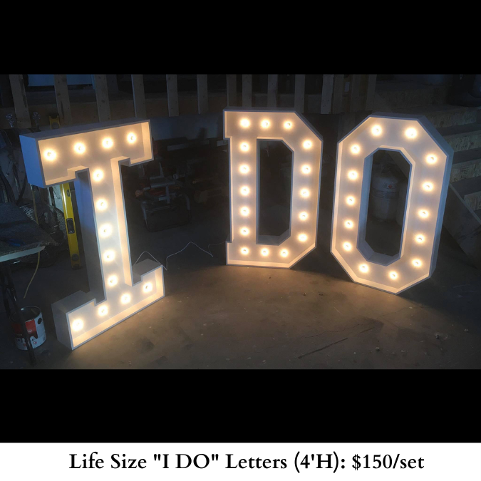 Life Size I DO Letters-743