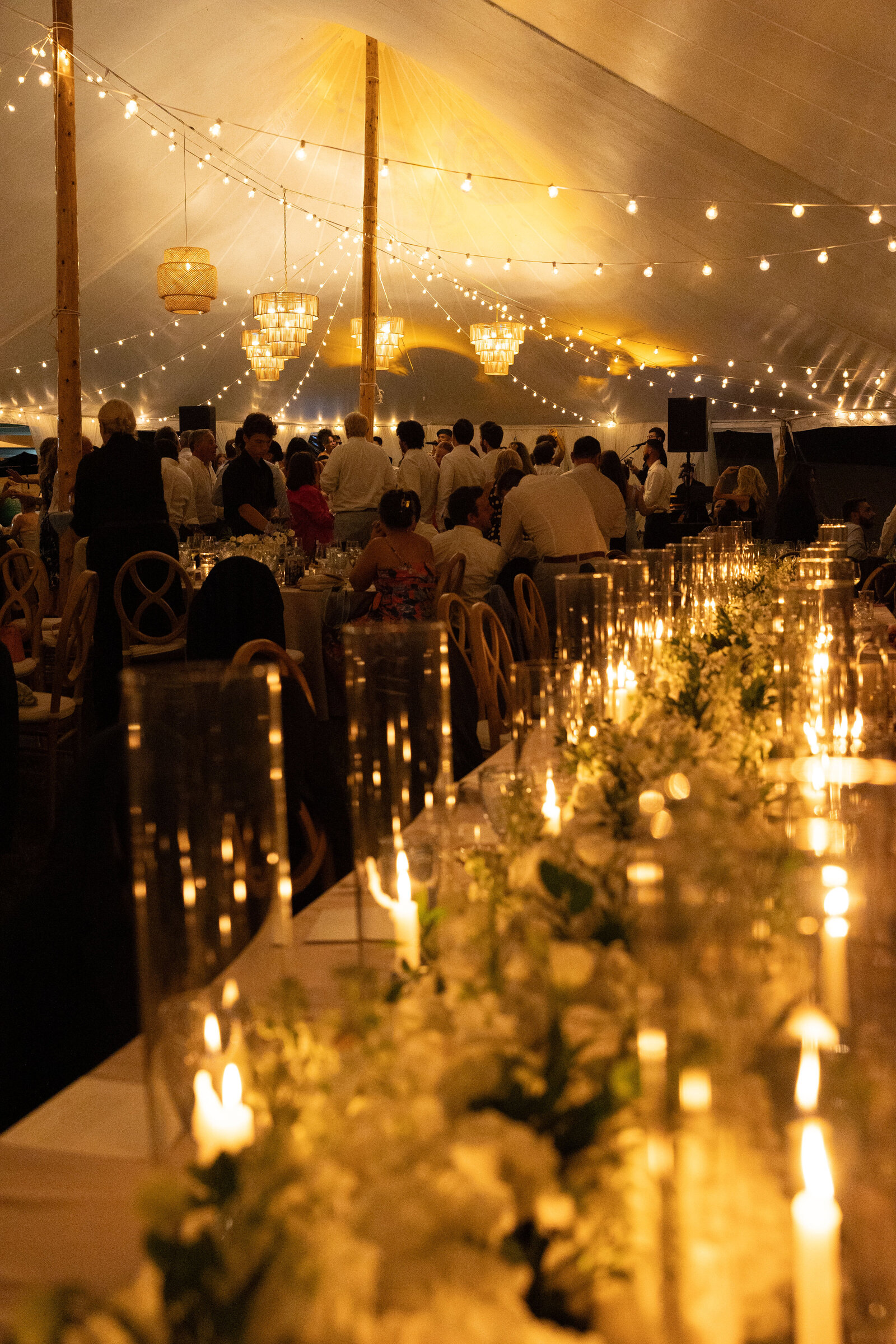 Wedding lighting at Guilford Yacht Club 4