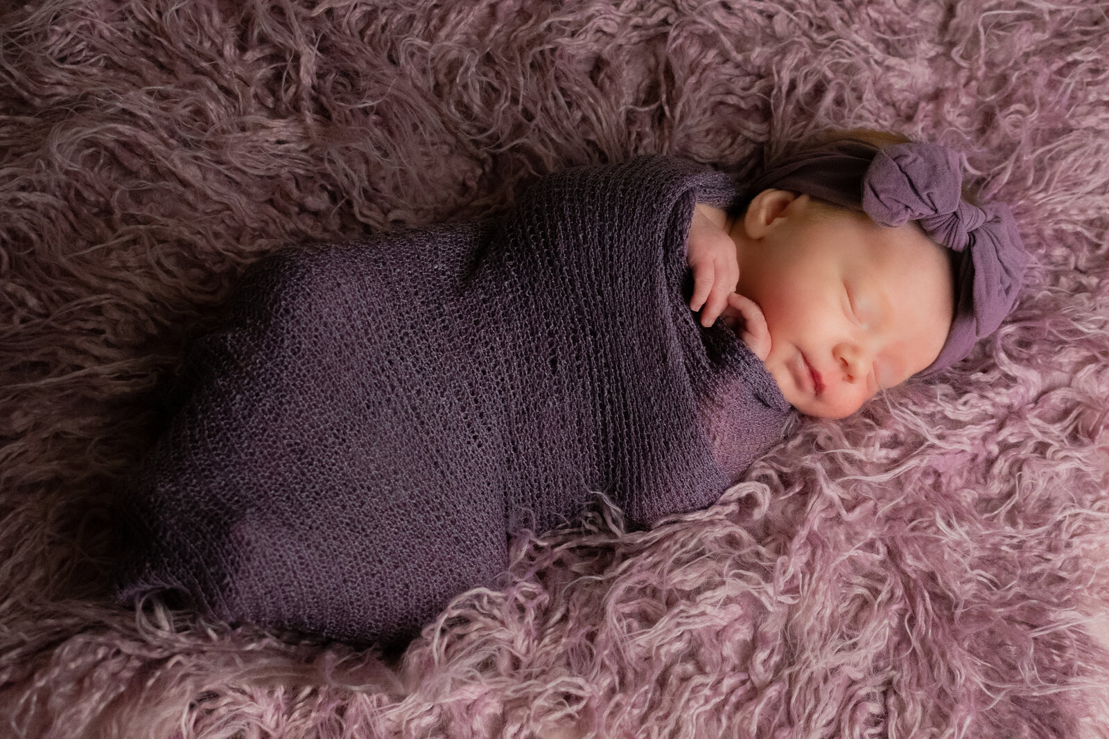 kansas city studio wrapped newborn session