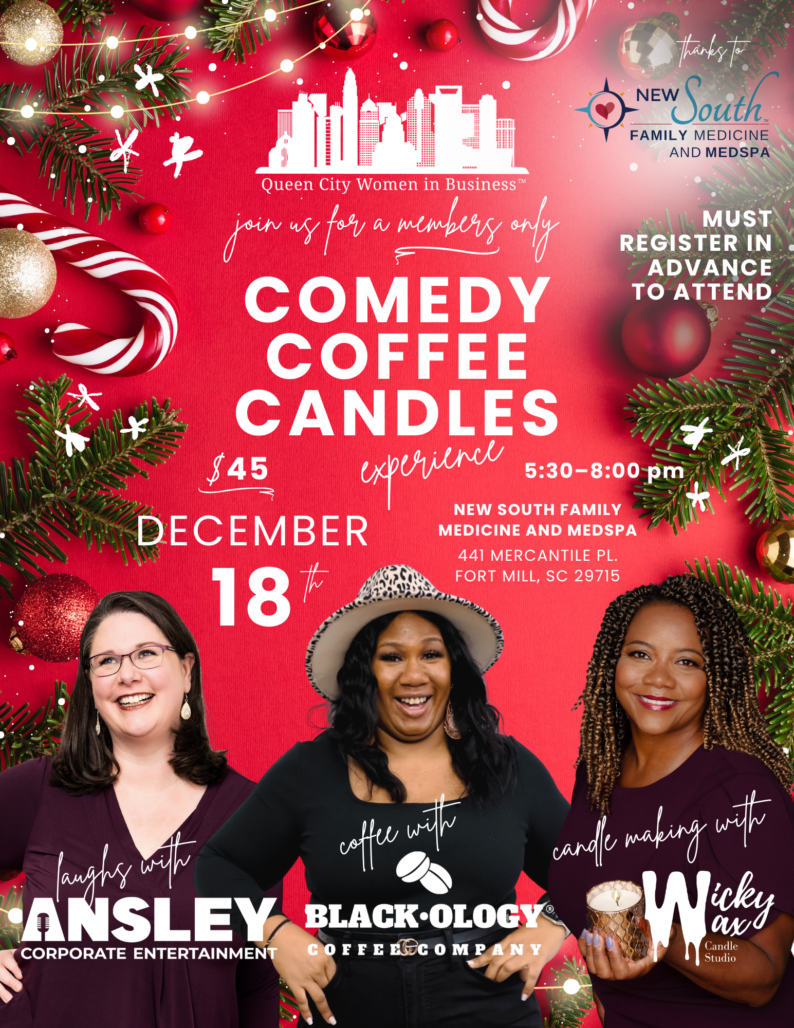 comedy coffee candles DEC 18