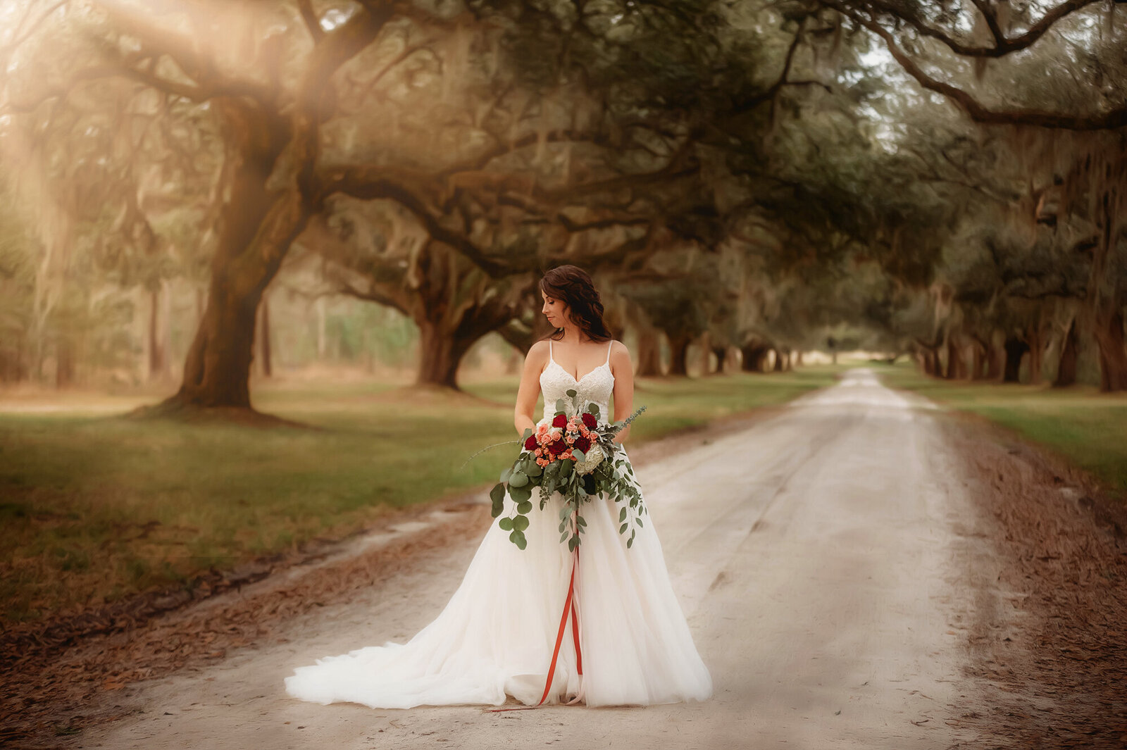 Bride poses for Bridal Portraits in Charleston, SC