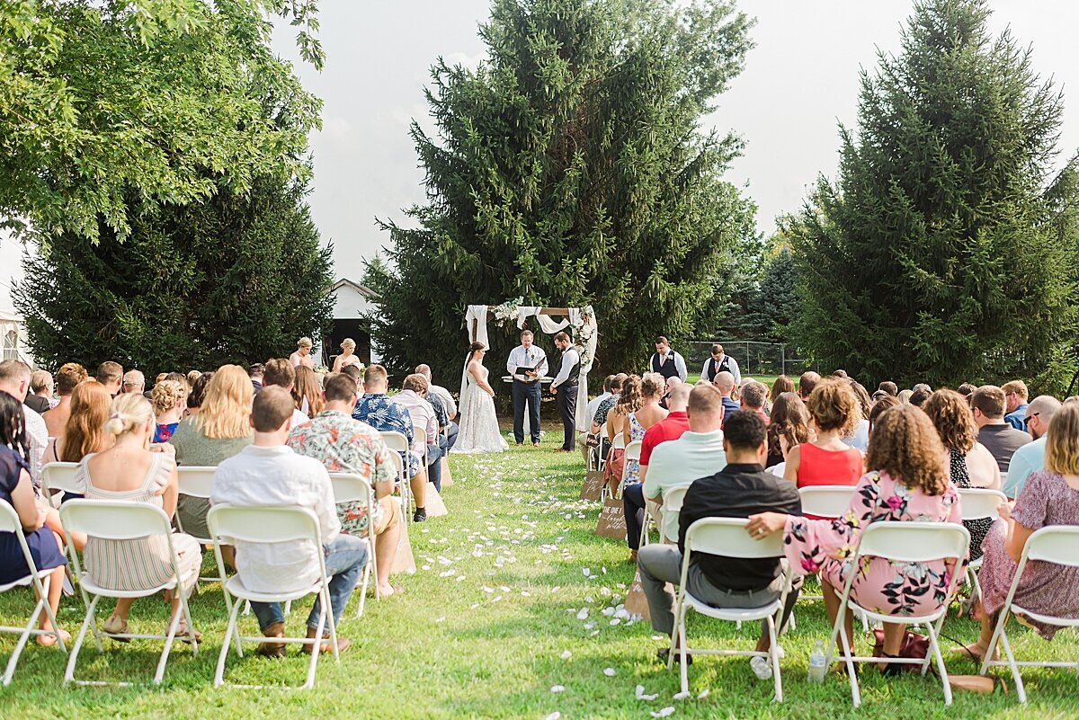 Navy & Rose Summer Backyard Wedding | Danvers, IL_0062