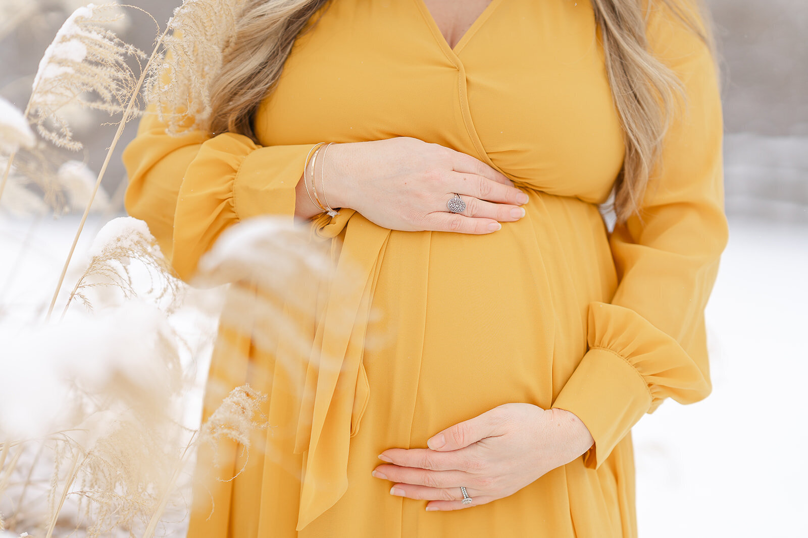 pregnant belly close up during Manassas, Virginia maternity session