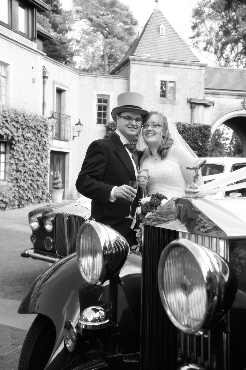 Vintage rolls Royce wedding car hertfordshire