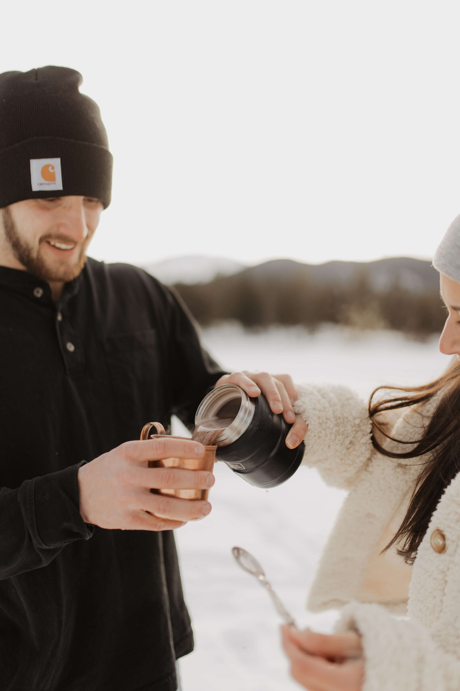 Warm winter engagement session
