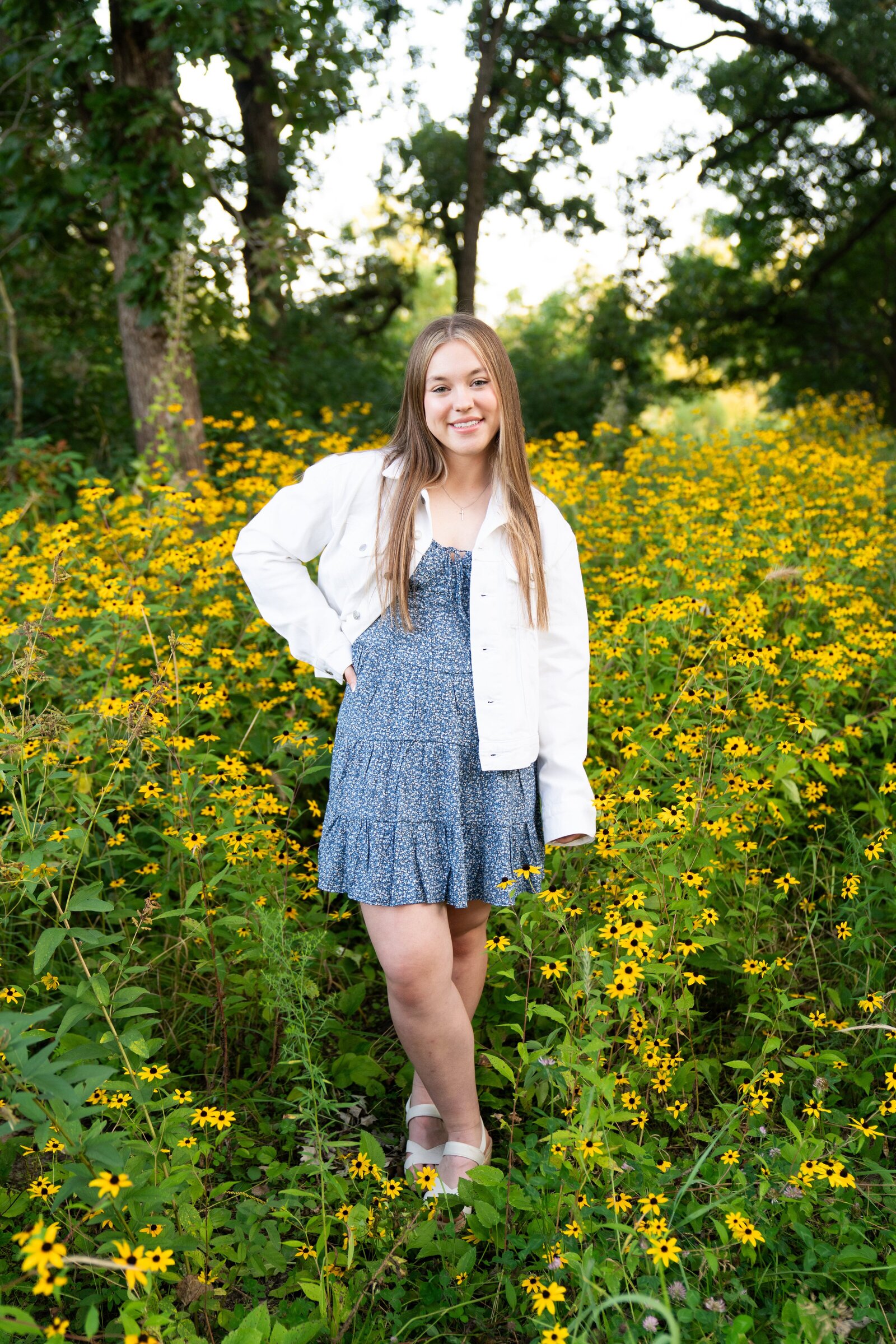 Flower field senior pictures