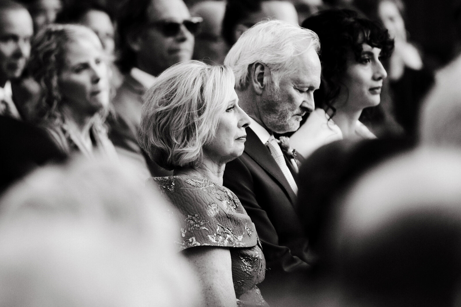parents crying during wedding ceremony