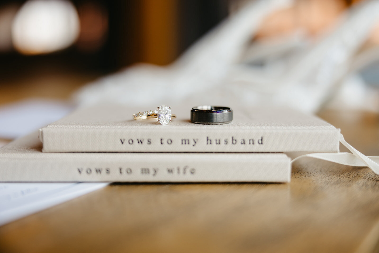 bride and groom eloping in the city