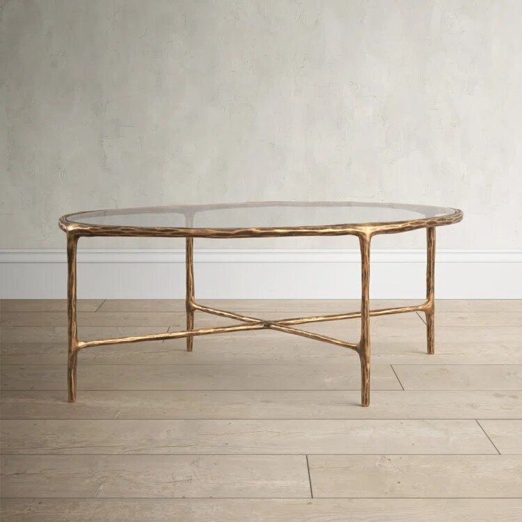 Antique Brass and Gold Coffee Table