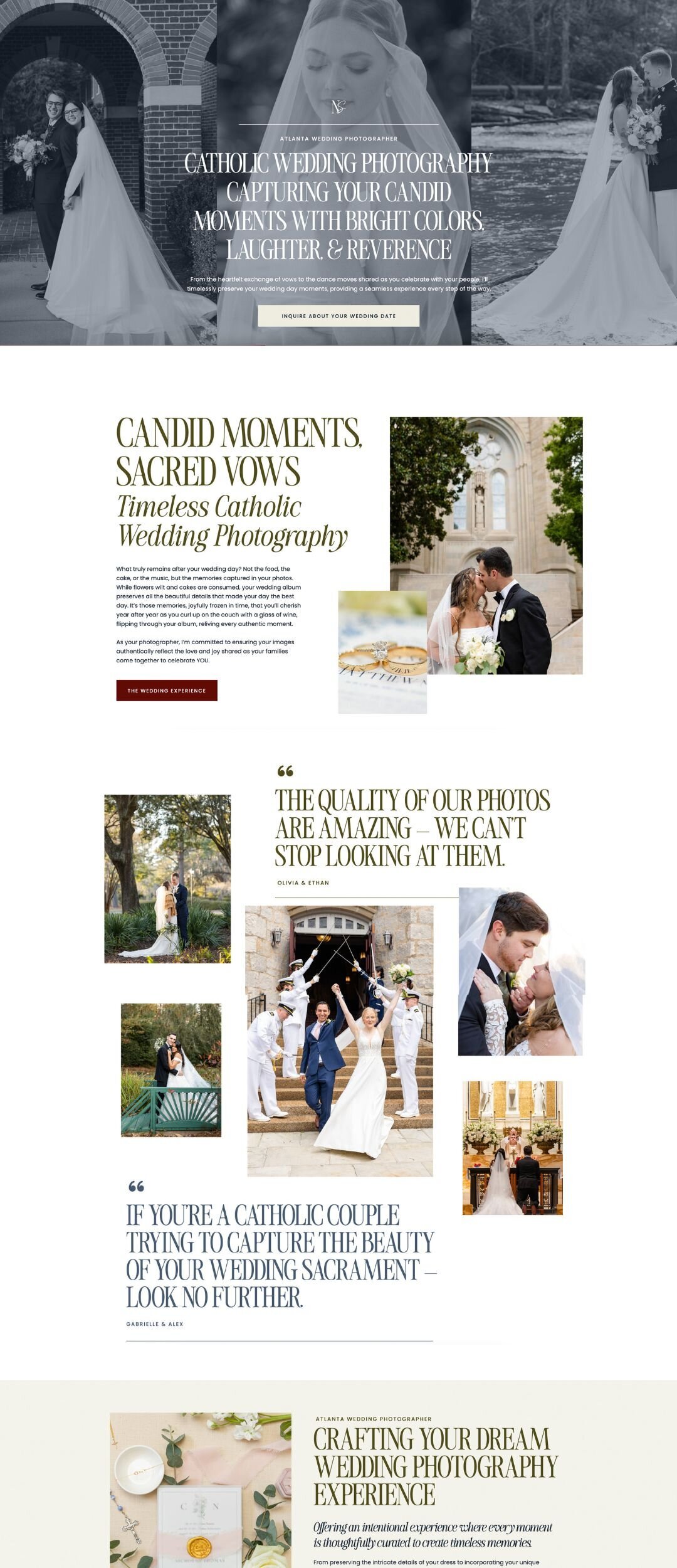 Wedding Photographer Website - Nicole Sandercock Photography