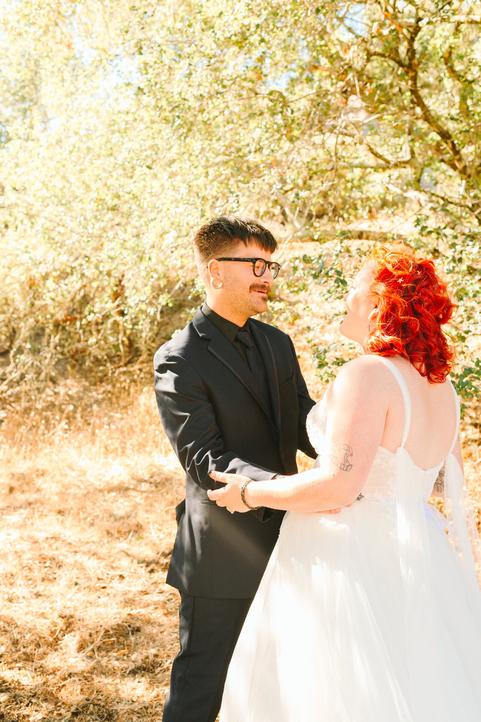 Wedding day first look.