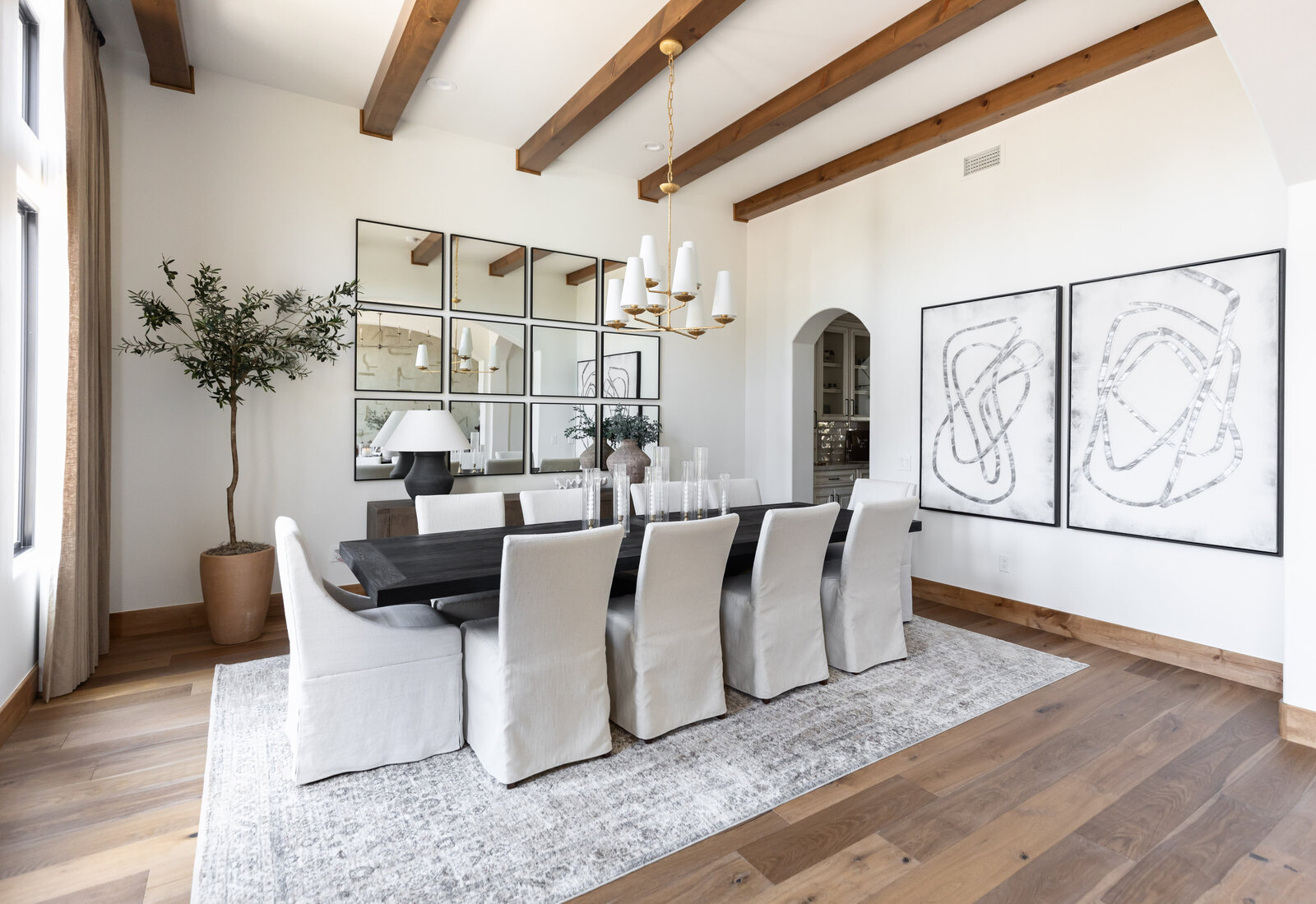 Gorgeous modern open Arizona kitchen with huge island designed by Treasure in the Detail.