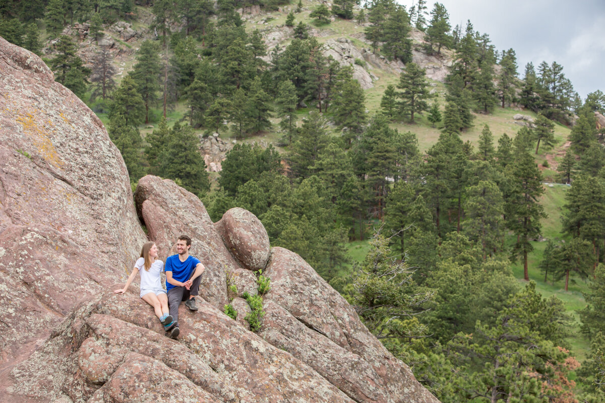 Flagstaff Mountain engagement photography