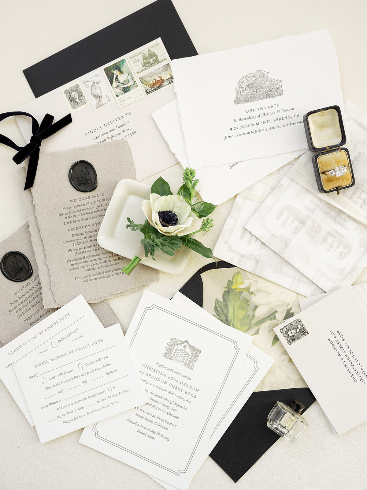 black-and-white-invitation-suite-wedding