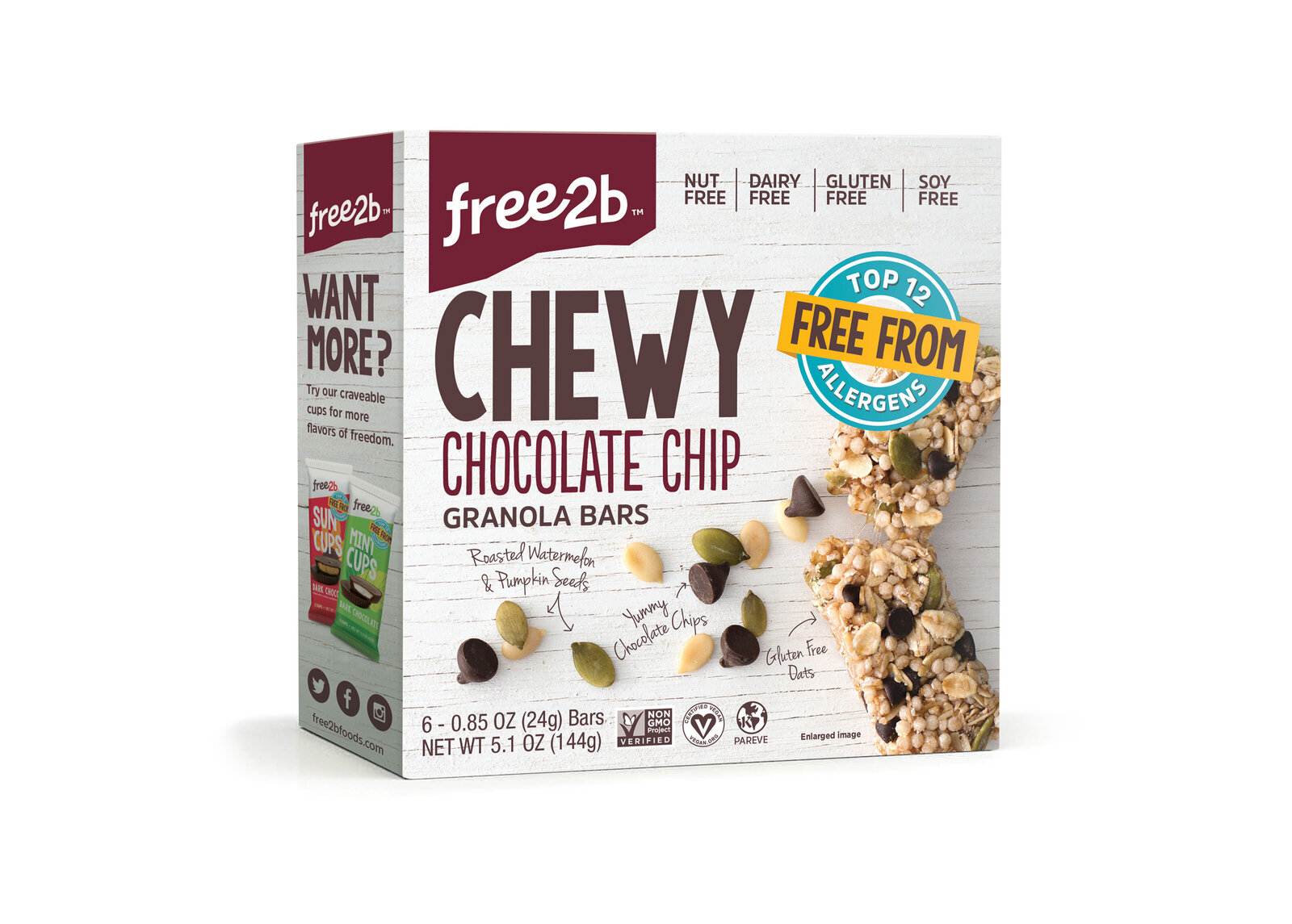 Chewy Granola Bars Packaging Photography Free2B-