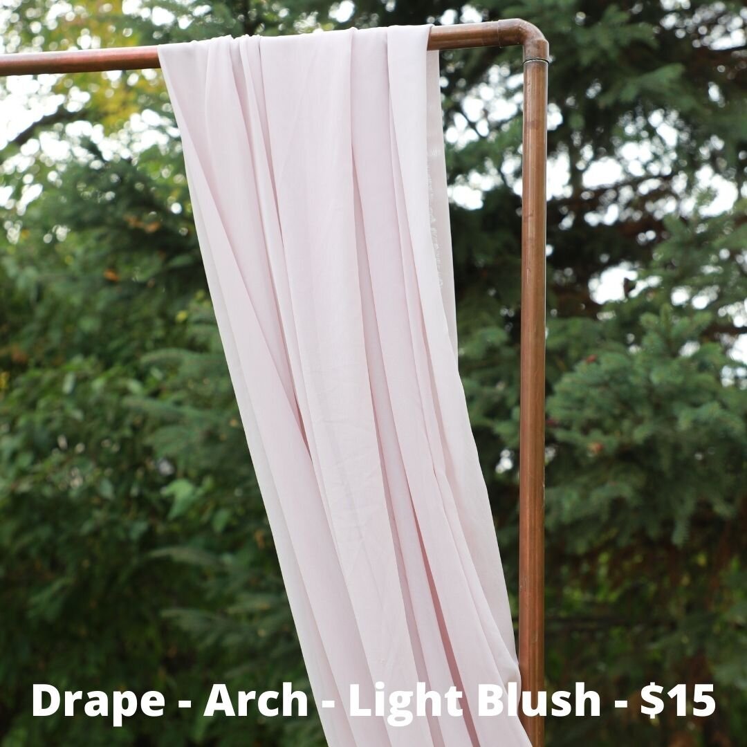 light blush arch drape