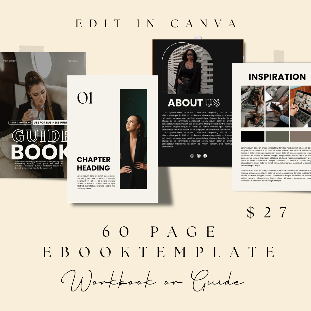 60 page Ebook Template etsy Listing